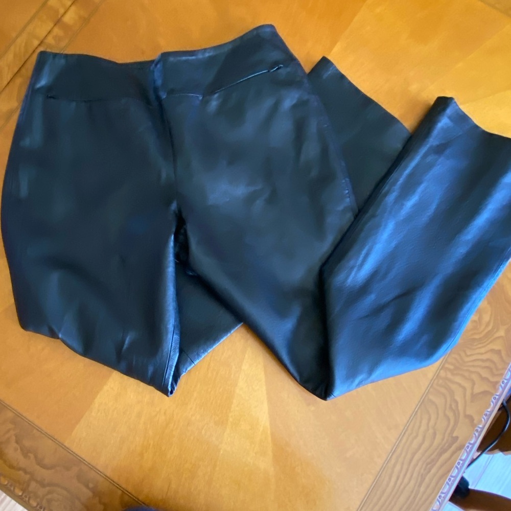 Shape FX by Newport News Black Leather Pants SZ 10